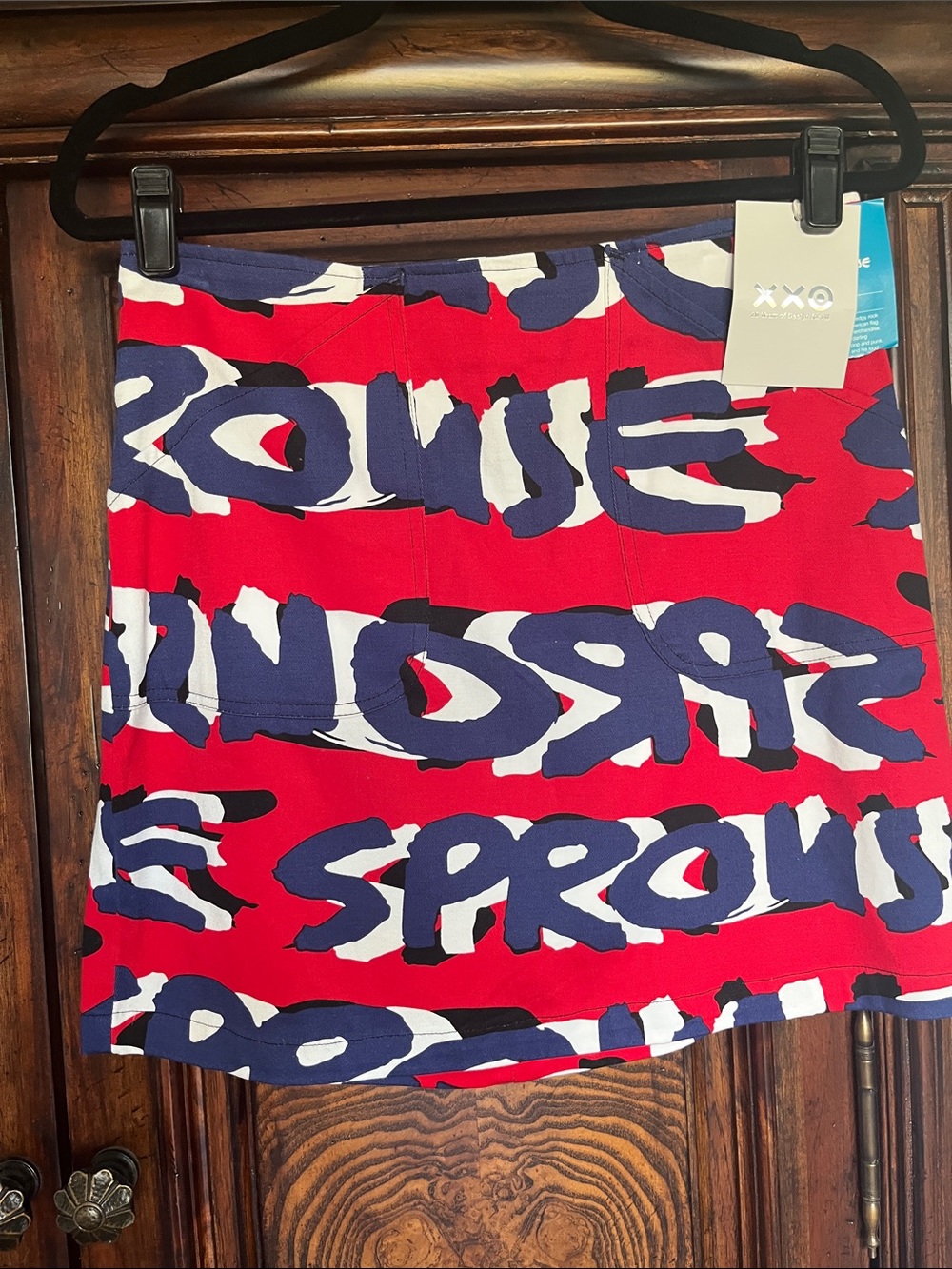 NWT Stephen Sprouse for Target / XXO Bold Graphic Mini Skirt - Red, Navy & White